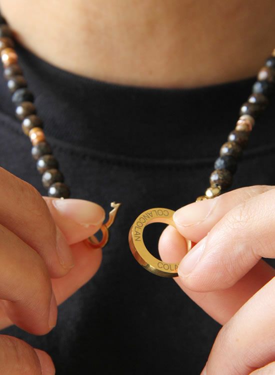 コランコランFORCE5 ブロンザイト.ゴールド.ブラックネックレス6mm 12月限定スペシャルですが人気過ぎて作り切れないので1月まで延長し